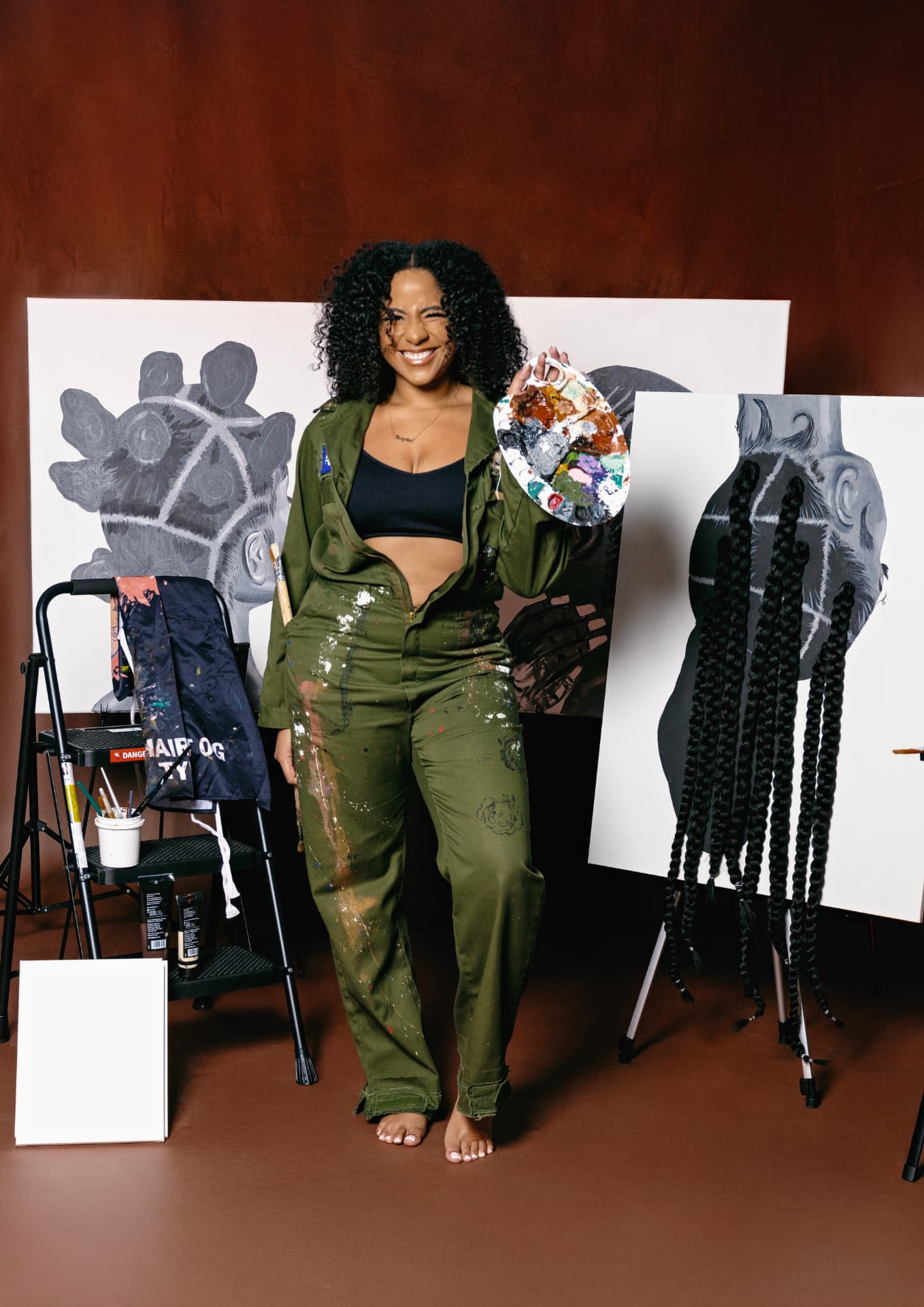 Chicago painter in her studio
